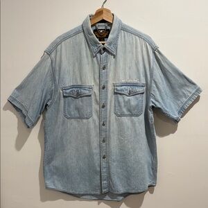 Harley Davidson Denim Short Sleeve Shirt
